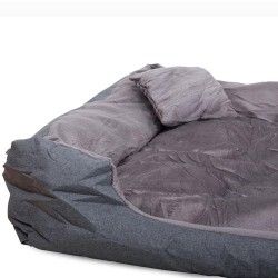 Lit Moelleux Imperméable pour Chien et Chat 80 x 65 cm XL avec Coussins