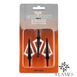 3 x Pointes de Chasse BroadHead Shadow 4 Lames HighCut