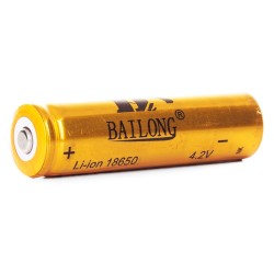 2 x Accus Bailong 18650 Li-Ion HQ 4.2 V pour Lampe Torche et Frontale