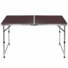 Table de Camping ou Jardin avec 4 Chaises - Coloris Bois