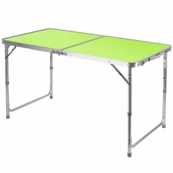 Table de Camping ou Jardin avec 4 Chaises - Coloris Vert Pomme