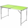 Table de Camping ou Jardin avec 4 Chaises - Coloris Vert Pomme