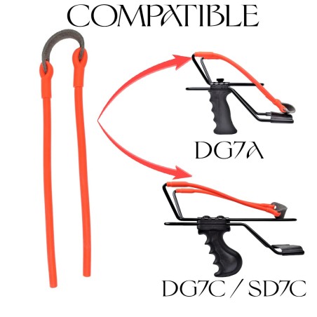 Bande Elastique pour Lance Pierre DG7A SD7A DG7C SD7C MEGALINE