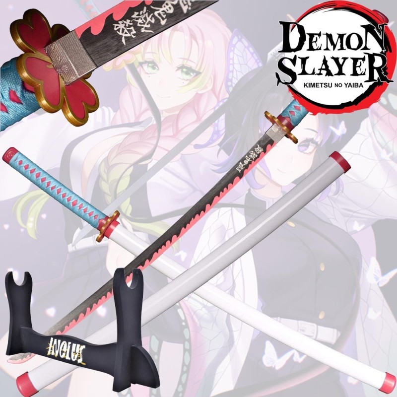 Pack Réplique Katana Mitsuri Kanroji Demon Slayer + Support Katana