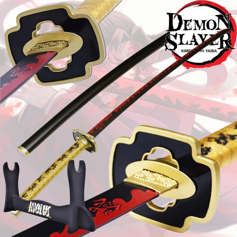 Pack Réplique Katana Tsugikuni Yoriichi Demon Slayer + Support Katana