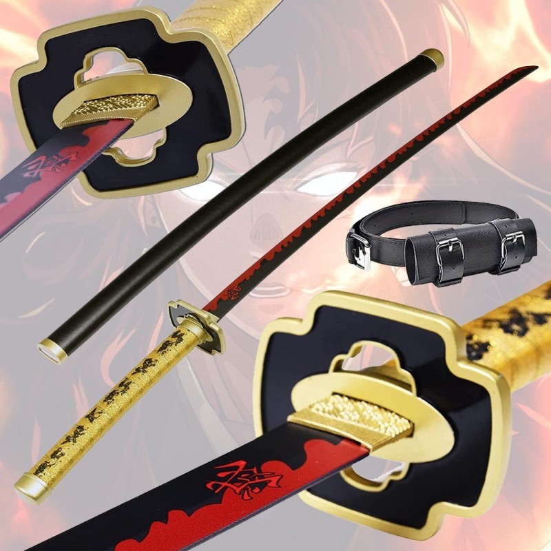 Pack Réplique Katana Cosplay Tsugikuni Yoriichi Demon Slayer + Holster Ceinture