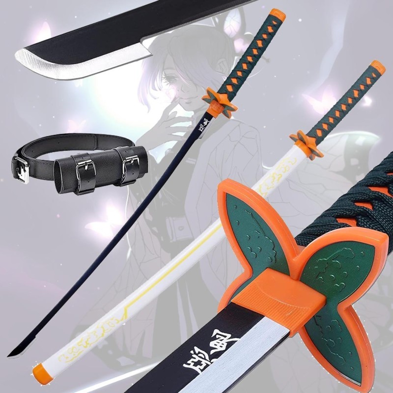 Pack Réplique Katana Cosplay Shinobu Kochou V1 Demon Slayer + Holster Ceinture