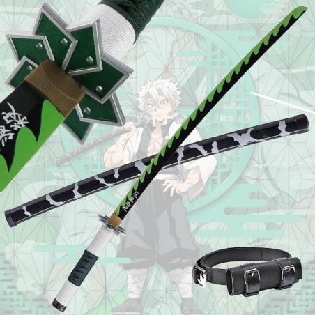 Pack Réplique Katana Cosplay Sanemi Shinazugawa Demon Slayer + Holster Ceinture